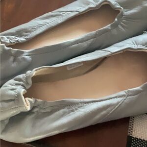 Sorel.  leather light blue ballet flats.